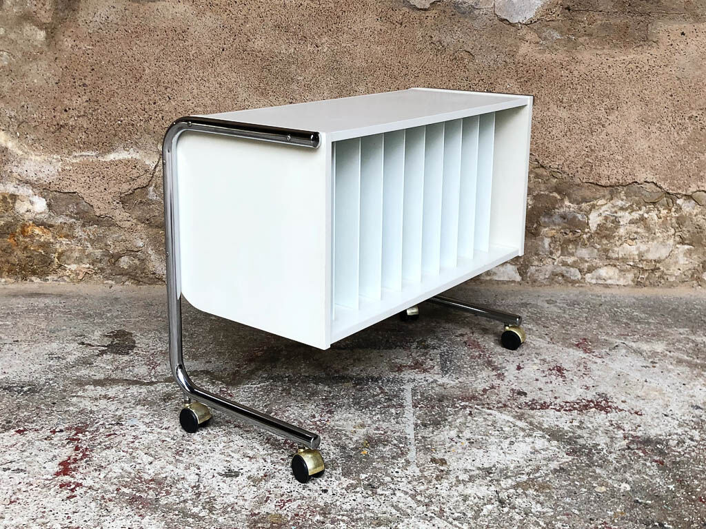 Vintage vinyl storage furniture, circa 1968, made in France