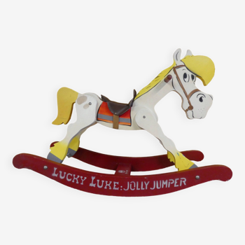 Rocking horse lucky luke jolly jumper vintage wooden toy