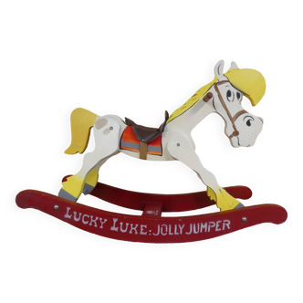 Rocking horse lucky luke jolly jumper vintage wooden toy