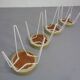 Mid-Century Hairpin Stools, 1960s, Set of 4