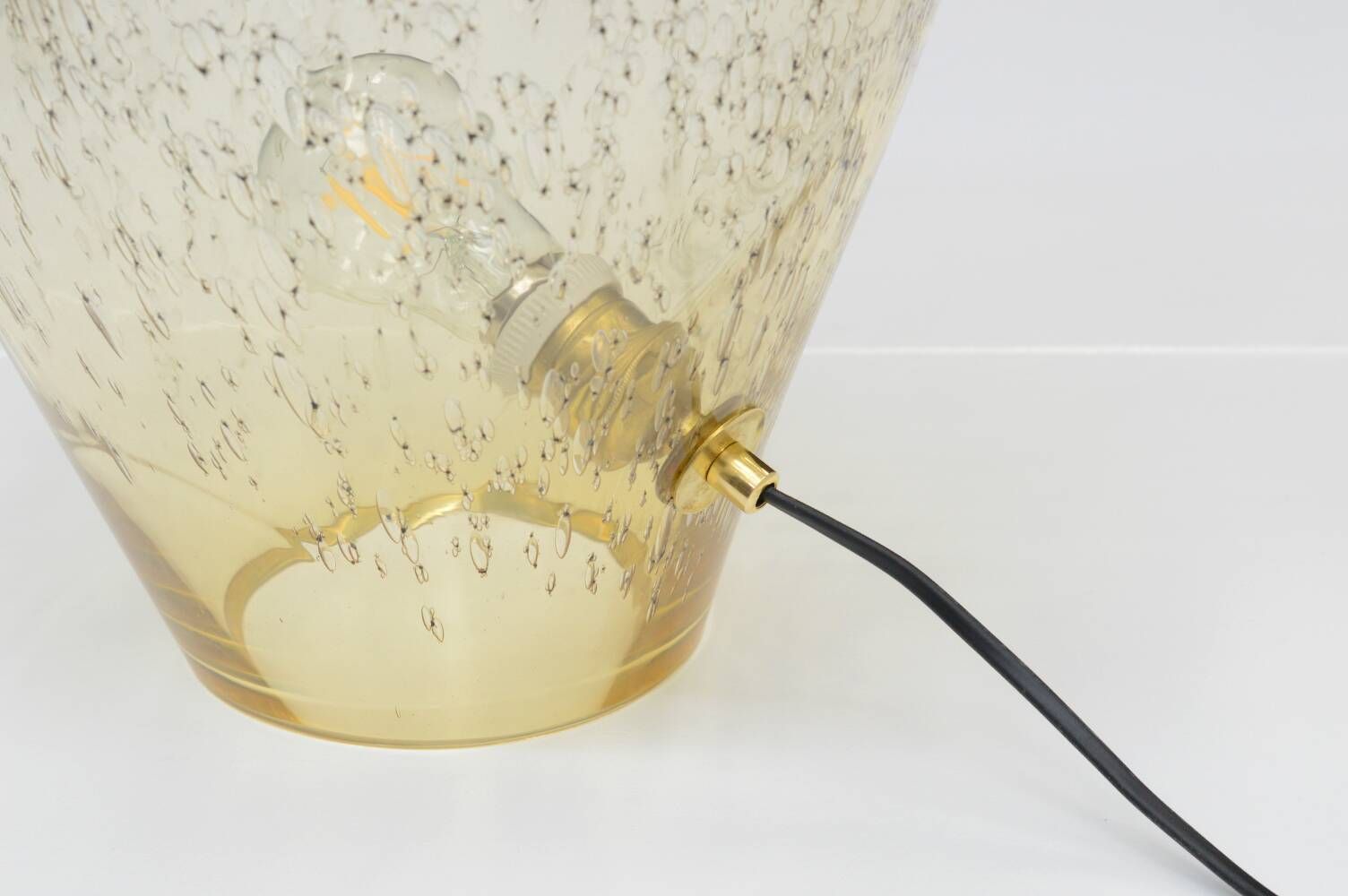 Large Murano glass free-form table lamp from La Murrina, Italy 70s.