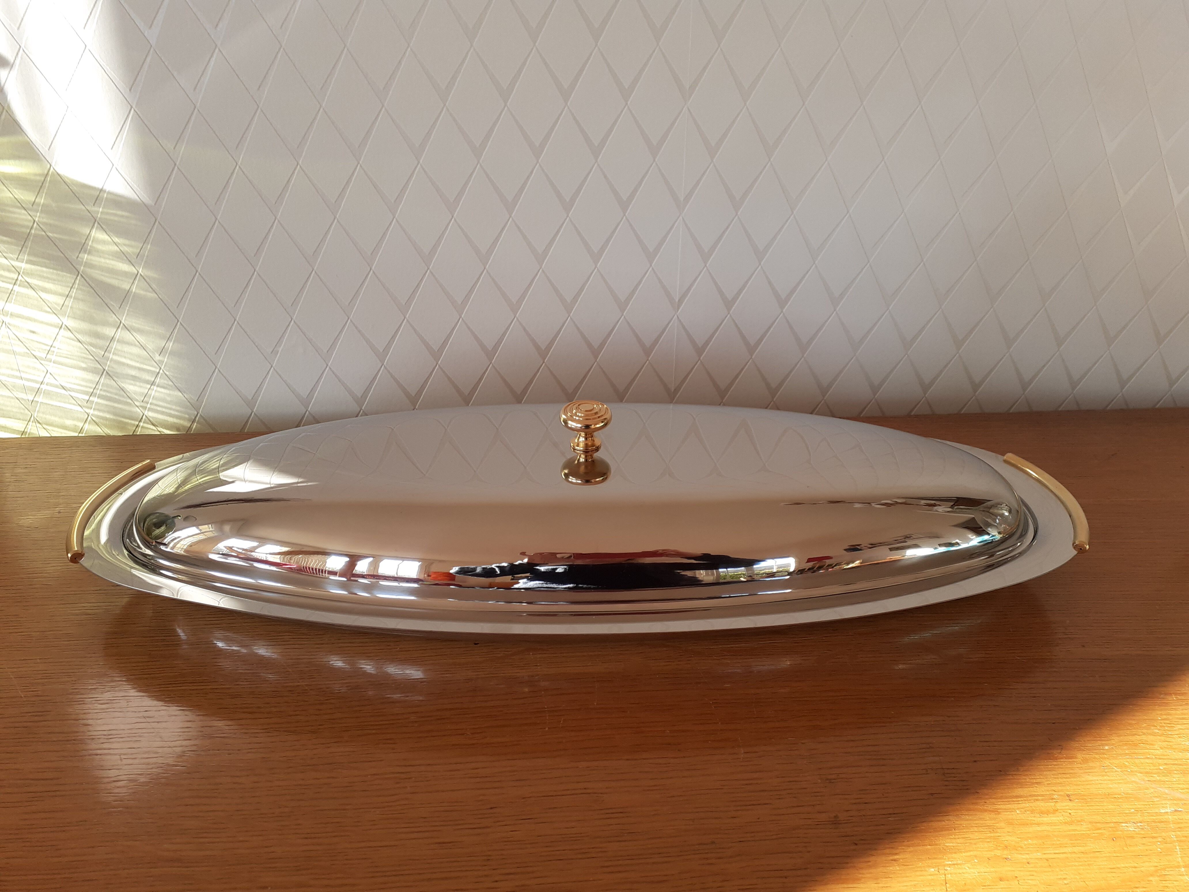 Fish dish with stainless steel lid Andrea Gnutti