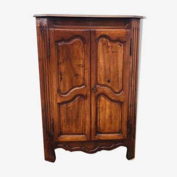 19th-century walnut corner buffet