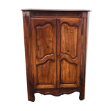 19th-century walnut corner buffet