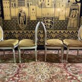 Set of 4 Louis XVI style medallion chairs