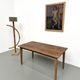 Farm table with tapered legs, L155 cm