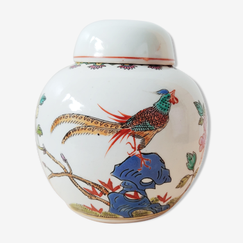 China porcelain ginger pot decorated with a bird