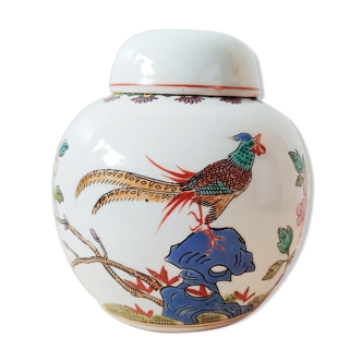 China porcelain ginger pot decorated with a bird