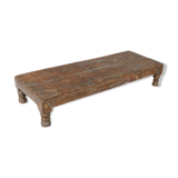 Table Low Patine Brown Old Teck Piece of Origin India