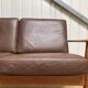 Grete Jalk for France & Son Teak Leather Sofa
