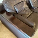 Convertible leather sofa