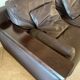 Convertible leather sofa