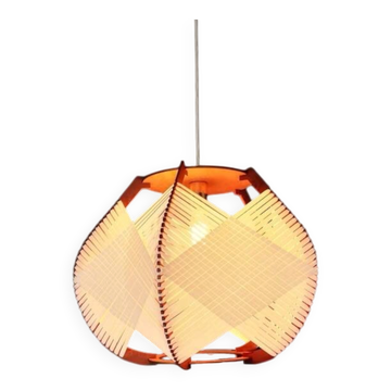 Suspension tissée en bois scandinave – Sora XL – D55 cm – 42 couleurs