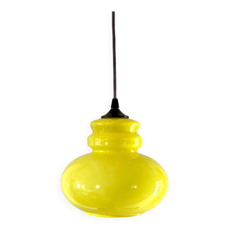 Vintage yellow opaline pendant light