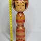 Large traditional Japanese Kokeshi doll dated 1958, hand painted, 30 cm