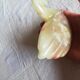 Statuette swan in onyx marble or aragonite