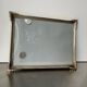 Art deco metal silver frame brass 21.5 cm x 16.5 cm convex glass