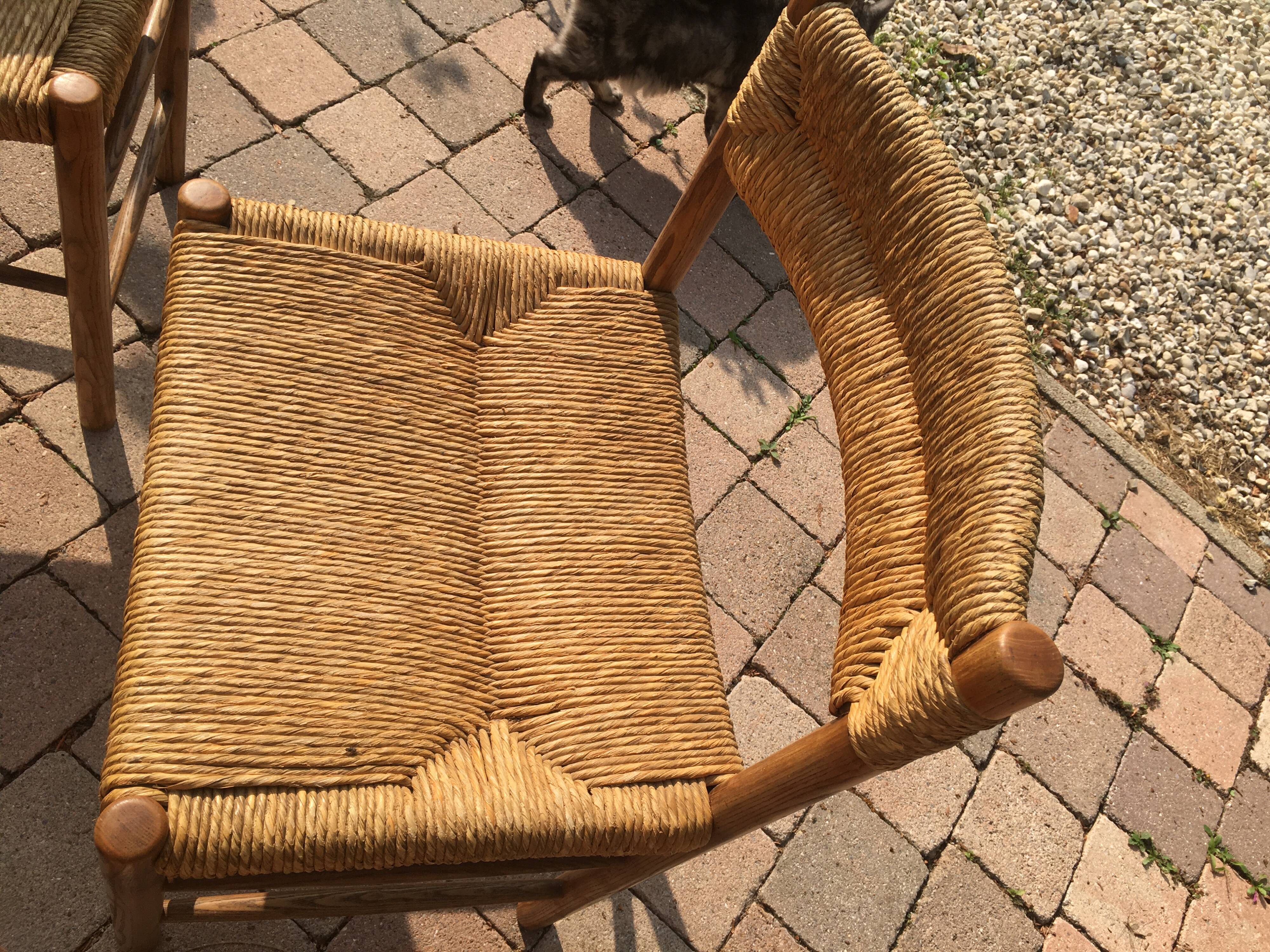 Lot of 4 chairs Dordogne of Robert Sentou 1960