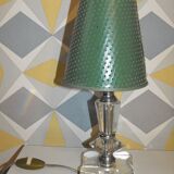 Pair of 50s table lamps in glass