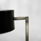 Vintage black metal desk lamp, minimalist modern German mid-century from the 1960s.