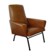 Armchair 50s skaï metal base