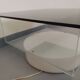 Vintage Italian square illuminated coffee table in glass and plexiglass