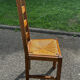 Paire de chaises en chêne et paille – années 50