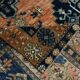 3x7 Red Navy Blue Geometric Persian Rug, 102x223Cm