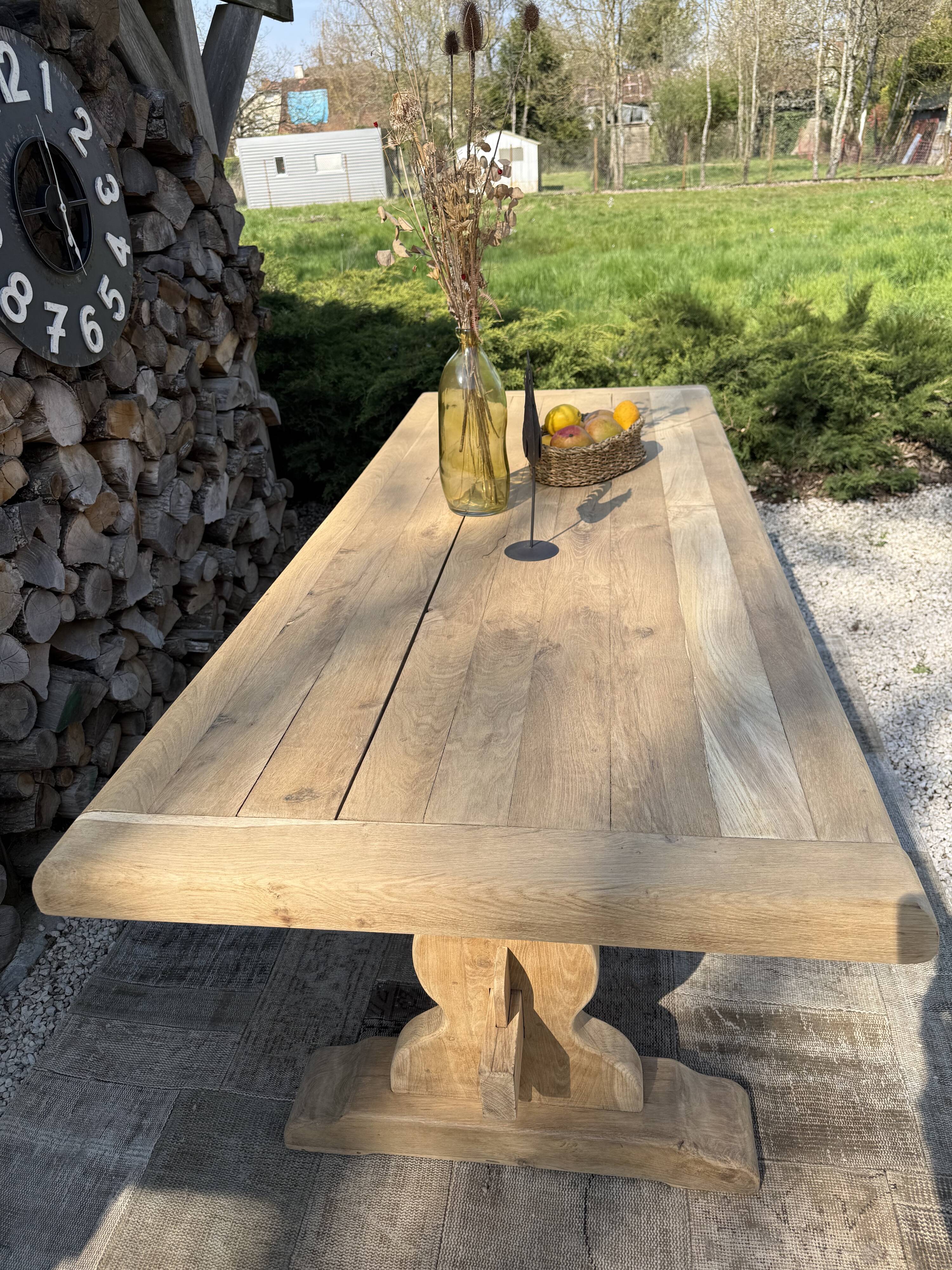 Monastery table made of solid oak.