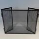 Three-Panel Fire Screen in Expanded Steel Mesh. France. Circa 1970.