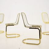 Midcentury set of four dining chairs, Italy, 1970s