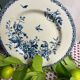 Plate on pedestal stamped Gien, Mai model