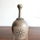 Brown ceramic vase with a long neck, 1950s.