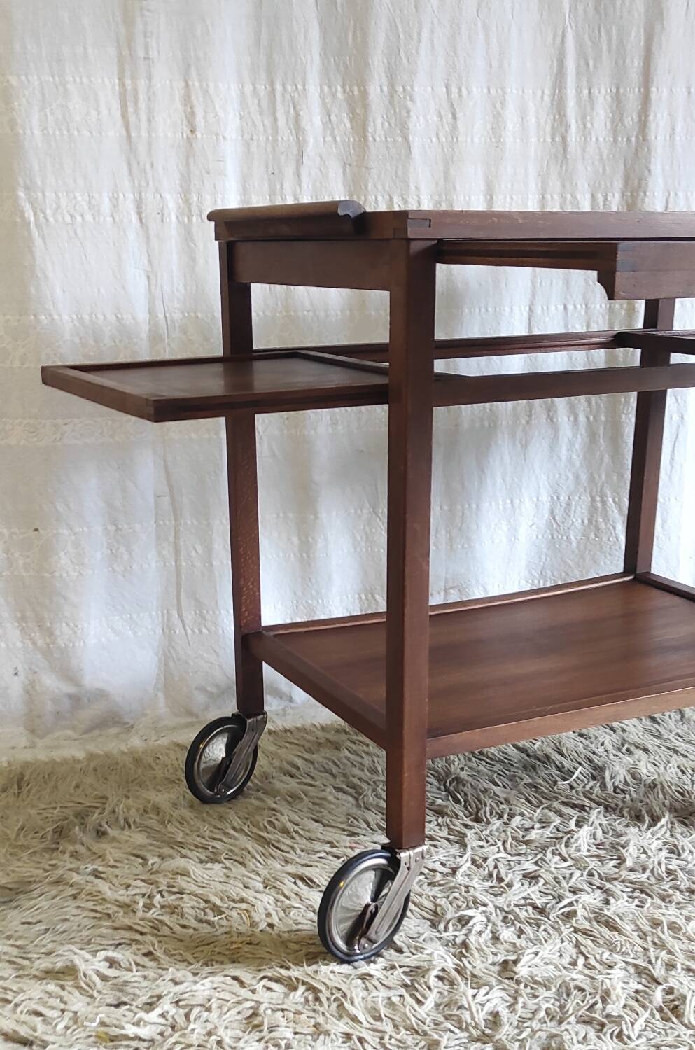 Solid wood server - mid-20th century