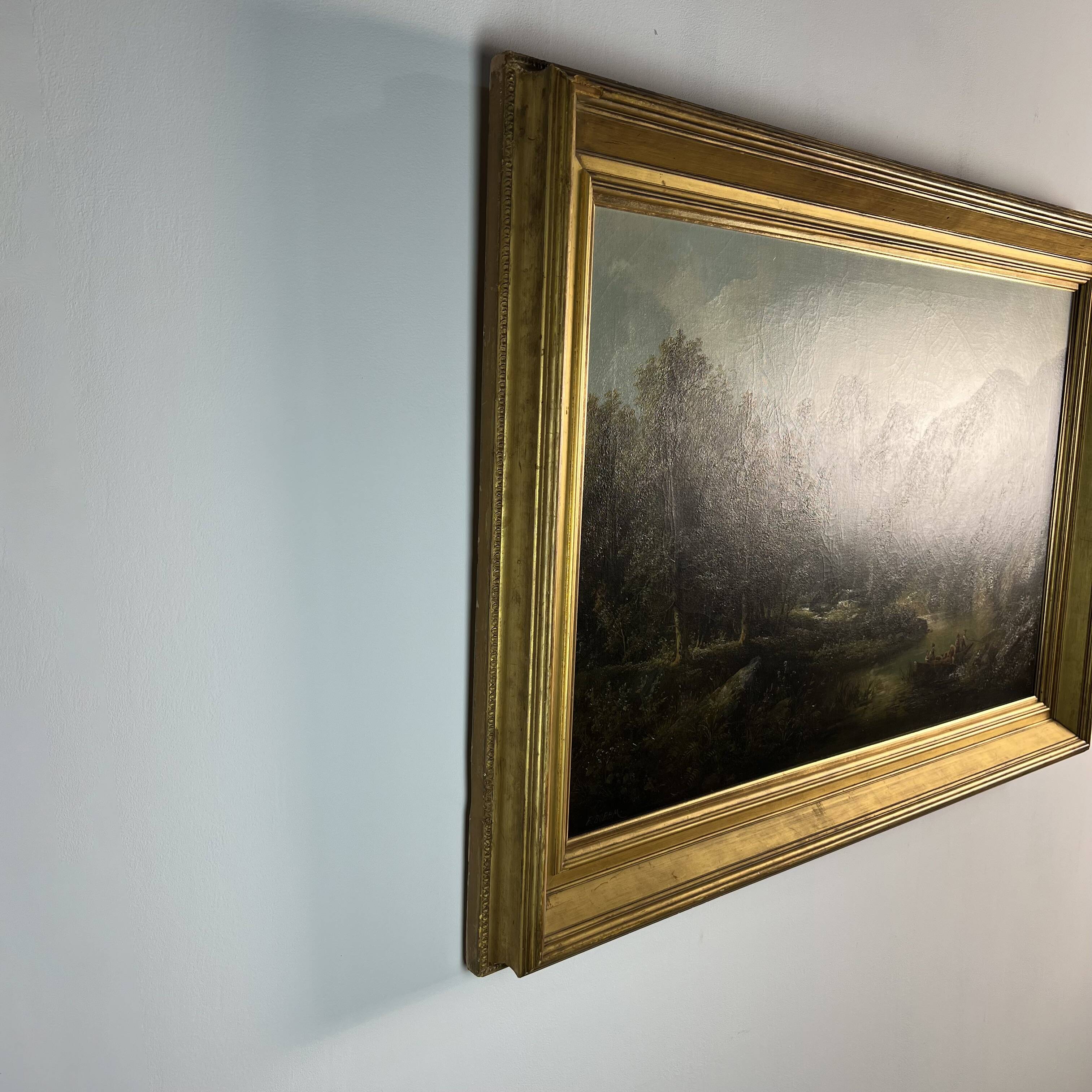 Mountain landscape, Tyrol Eduard Boehm 19th century oil on canvas