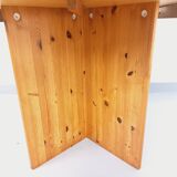 Vintage octagonal dining table from the 1980s in pine with an extension.