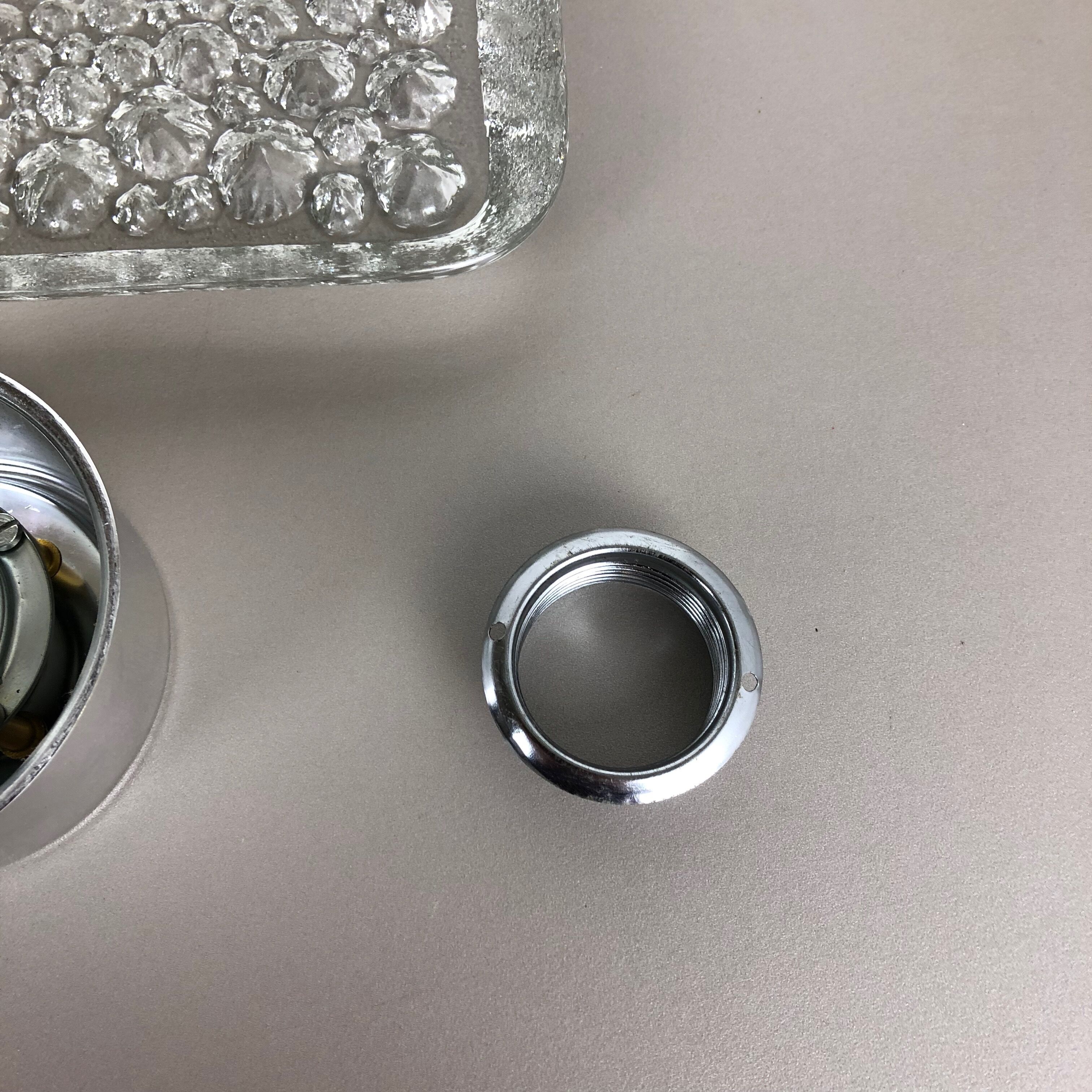 Large glass "bubble" sconces 1970s wall light by Peill & Putzler, Germany