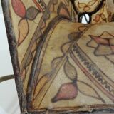 Moroccan henna lamp in leather /oriental lamp/Marrakech/45 cm /Vintage