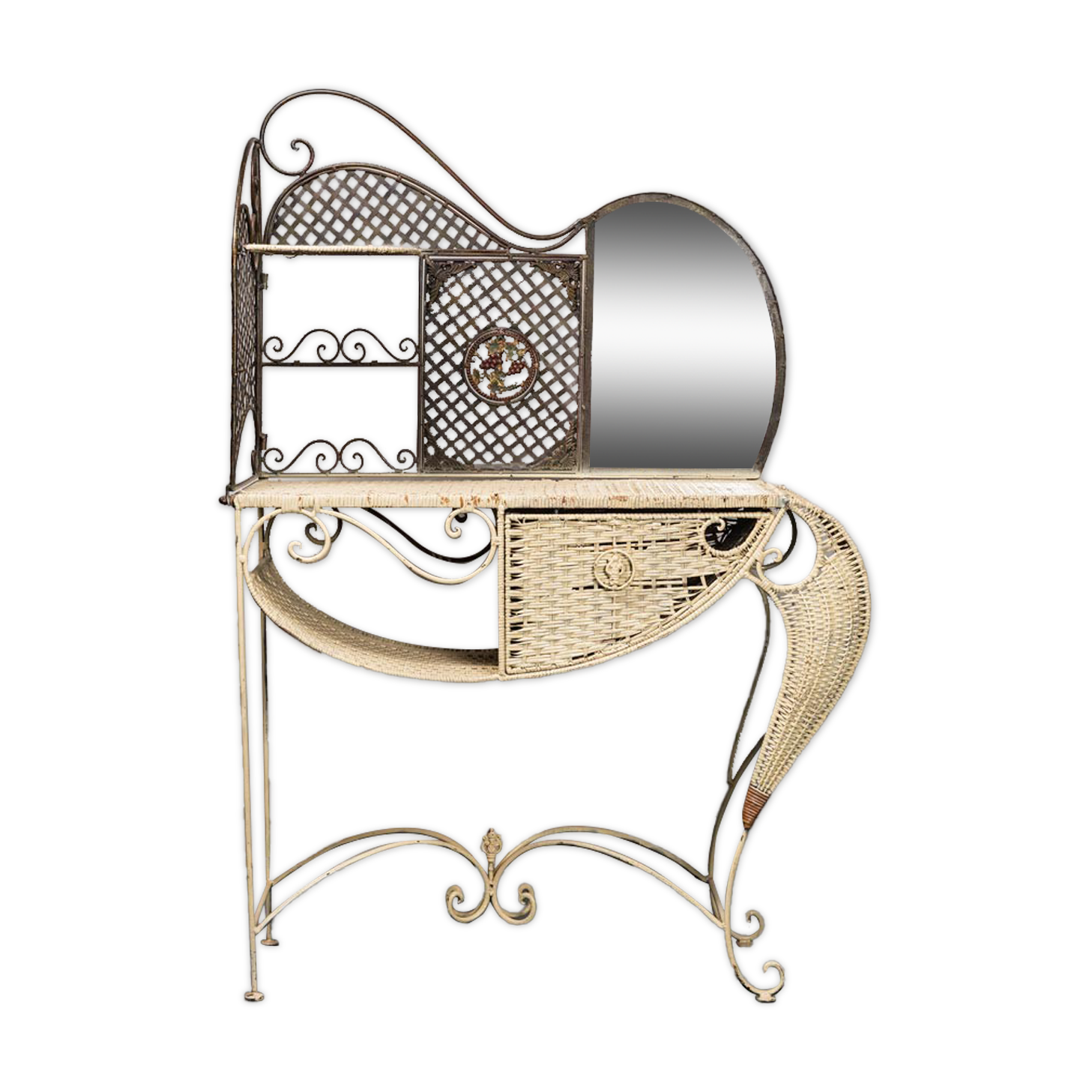 Dressing table wrought mirror 50s vintage