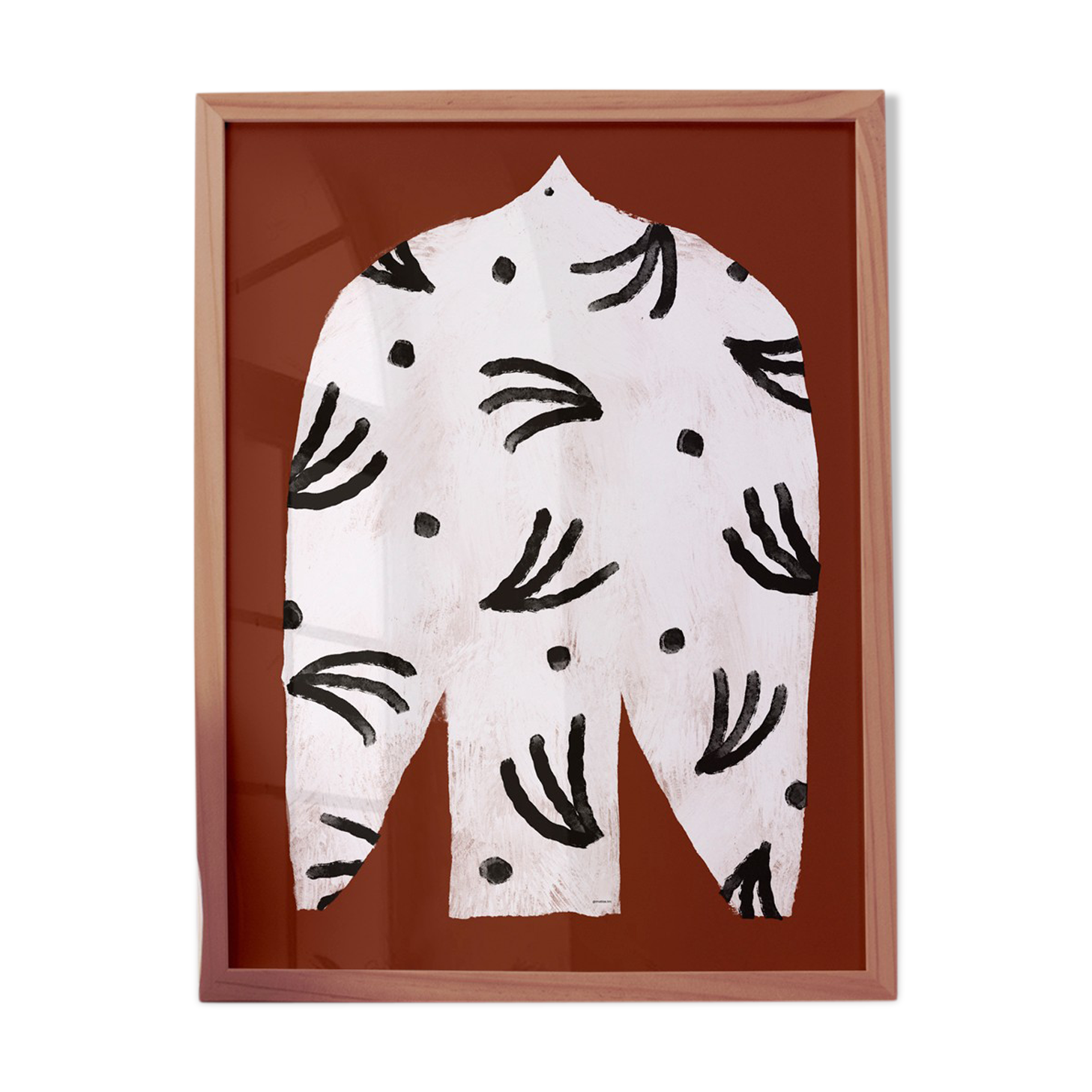 Wall poster with white bird 30cmx40cm