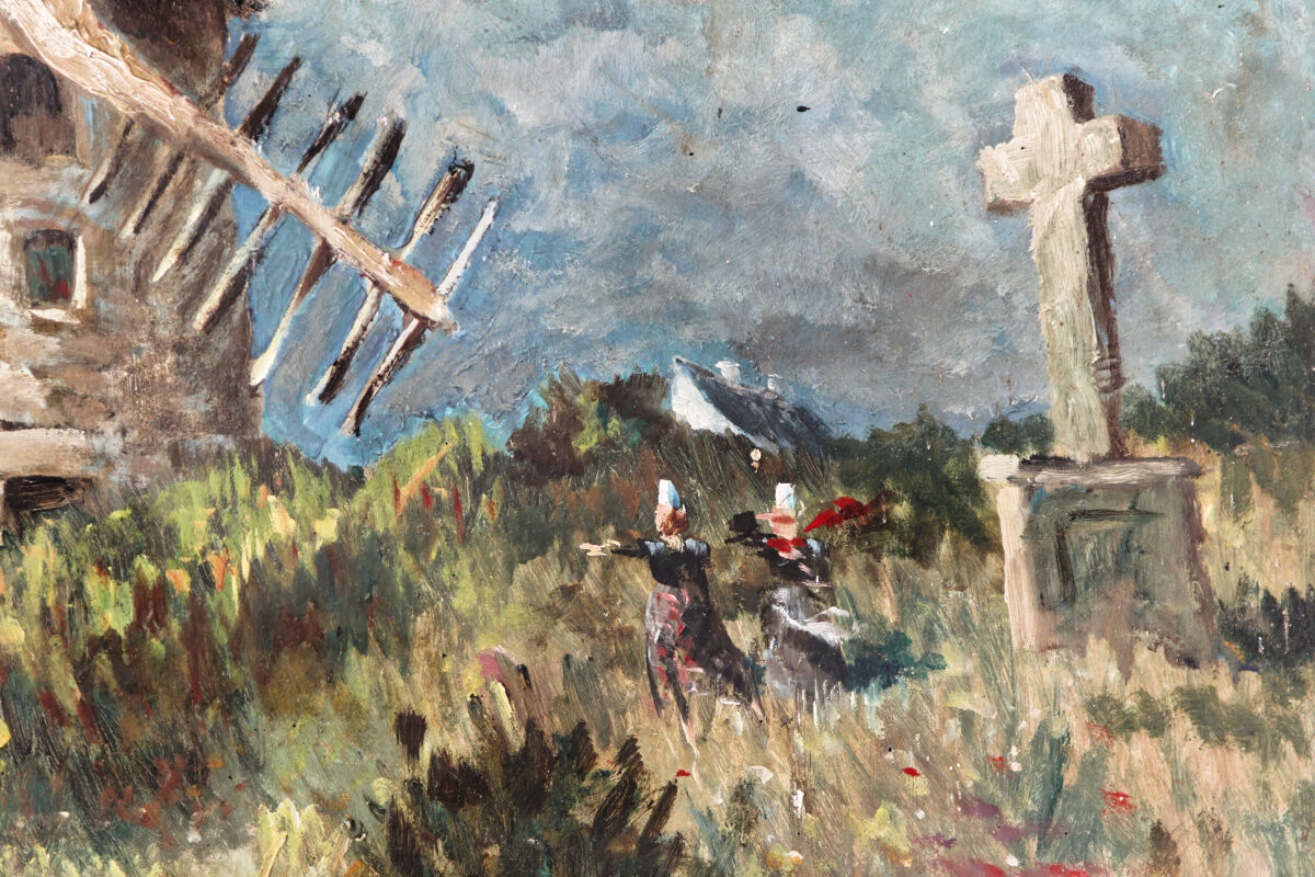 Oil on panel, breton landscape