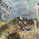 Huile sur panneau, paysage breton