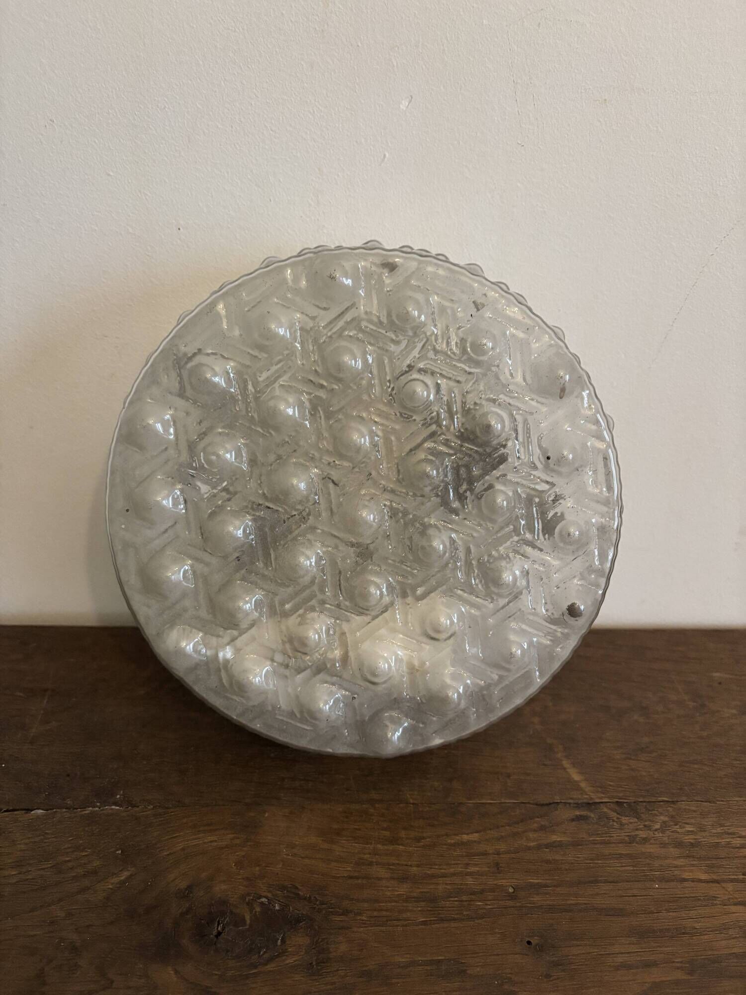 Vintage Italian glass relief ceiling light "Bubble" – 1970s style