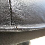 Ottoman Unico in chocolate colored leather