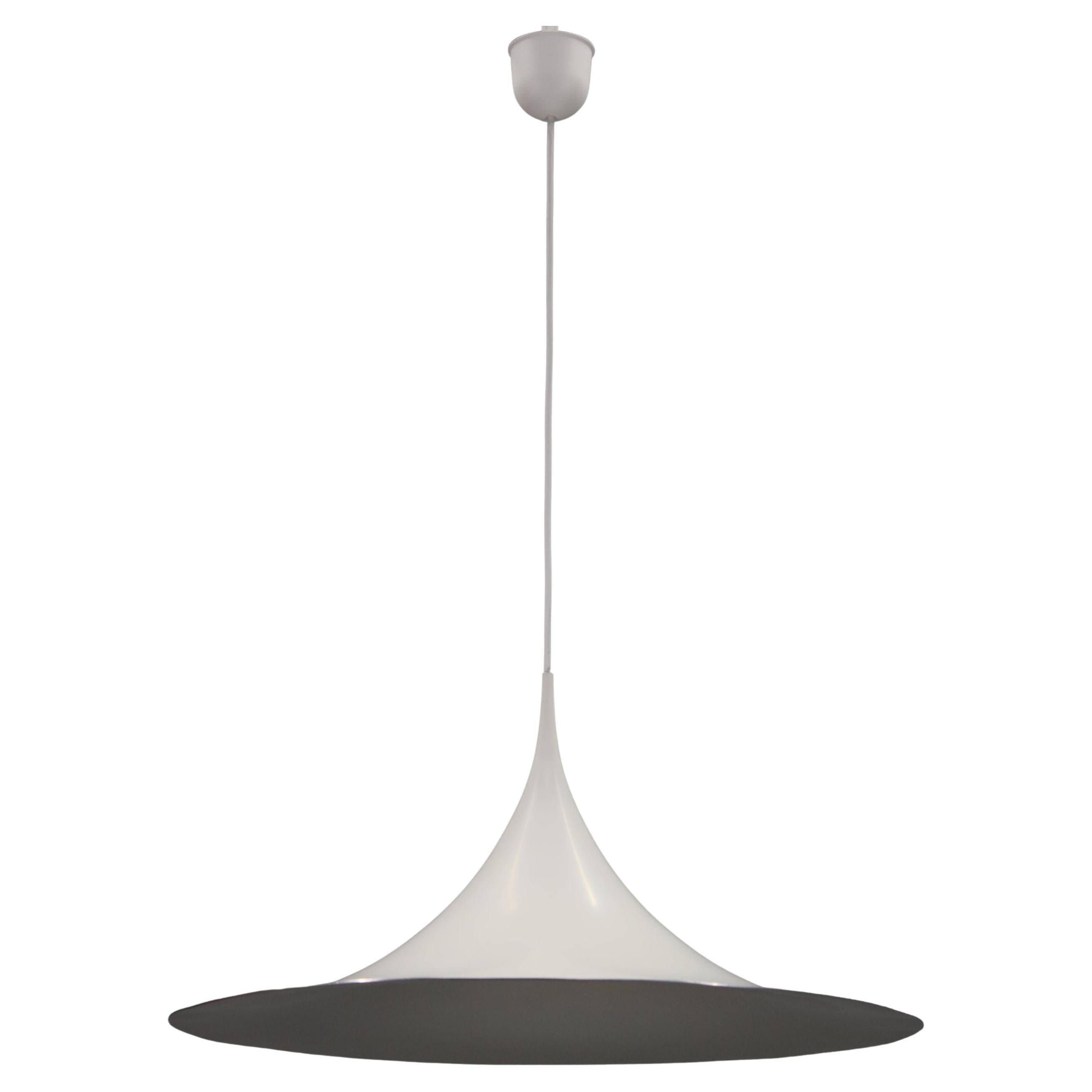 1970s Bonderup and Thorup Semi Pendant Lamp for Fog and Morup, Denmark