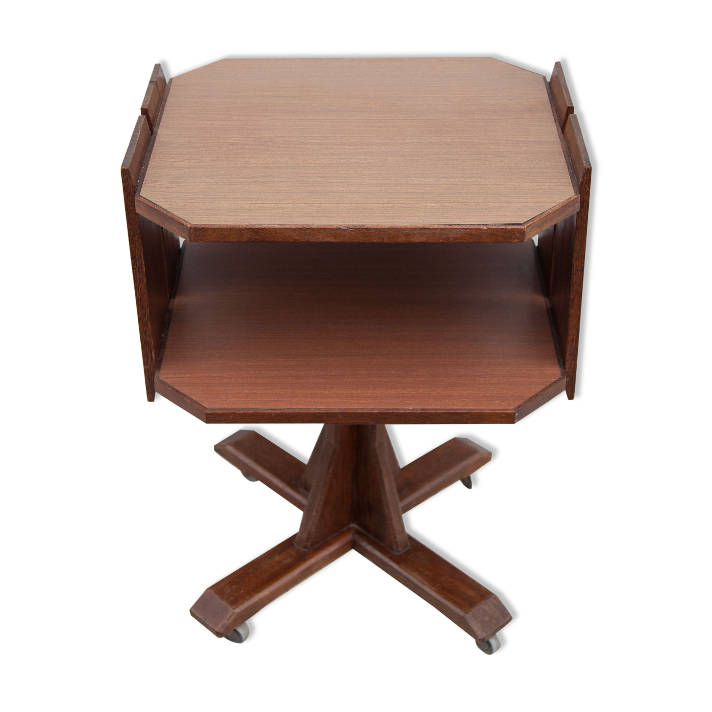 Vintage wooden furniture on casters, Formica furniture, side table