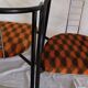 Duo de fauteuils vintage métal et velours