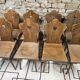 Lot of Alsatian bistro chairs 1960