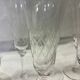 Set of 7 old champagne flutes