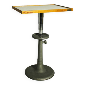Table de laboratoire télescopique en fonte, années 1970